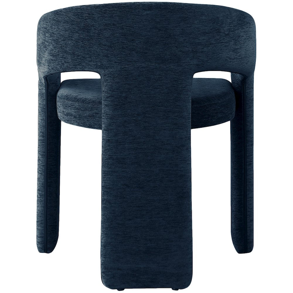 Rendition Navy Plush Fabric Dining Chair, Set of 2