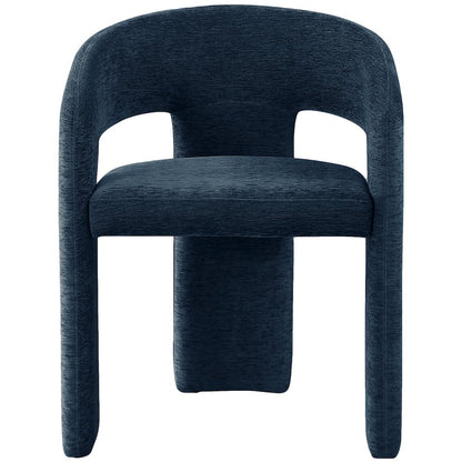 Rendition Navy Plush Fabric Dining Chair, Set of 2