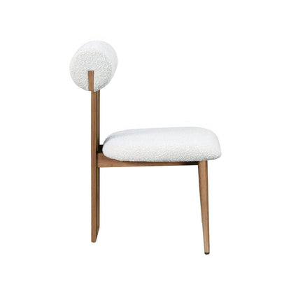 Dario Cream Boucle Fabric Dining Chair, Set of 2
