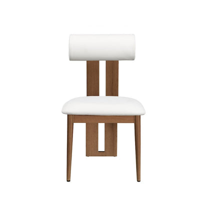 Dario Cream Vegan Leather Dining Chair, Set of 2