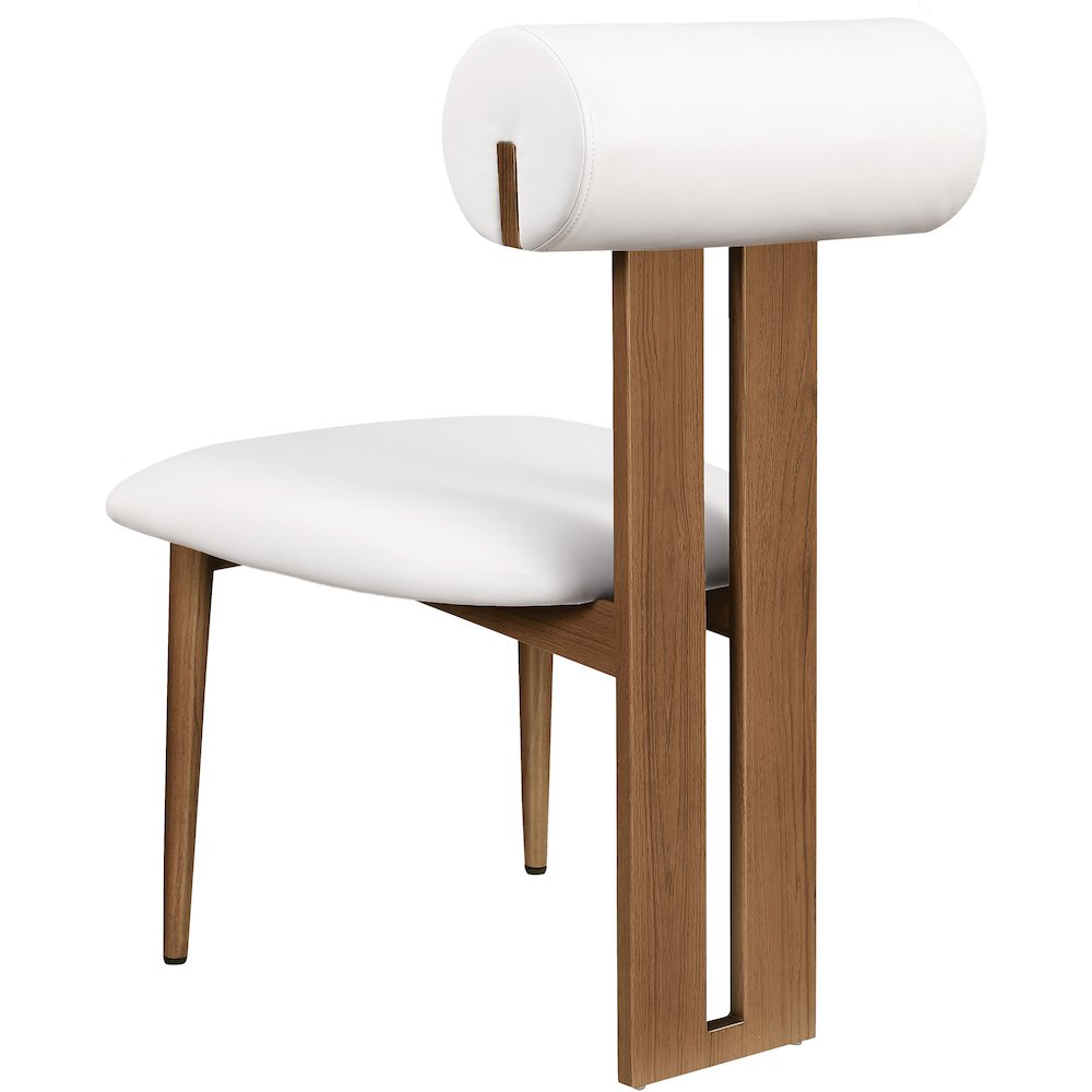 Dario Cream Vegan Leather Dining Chair, Set of 2