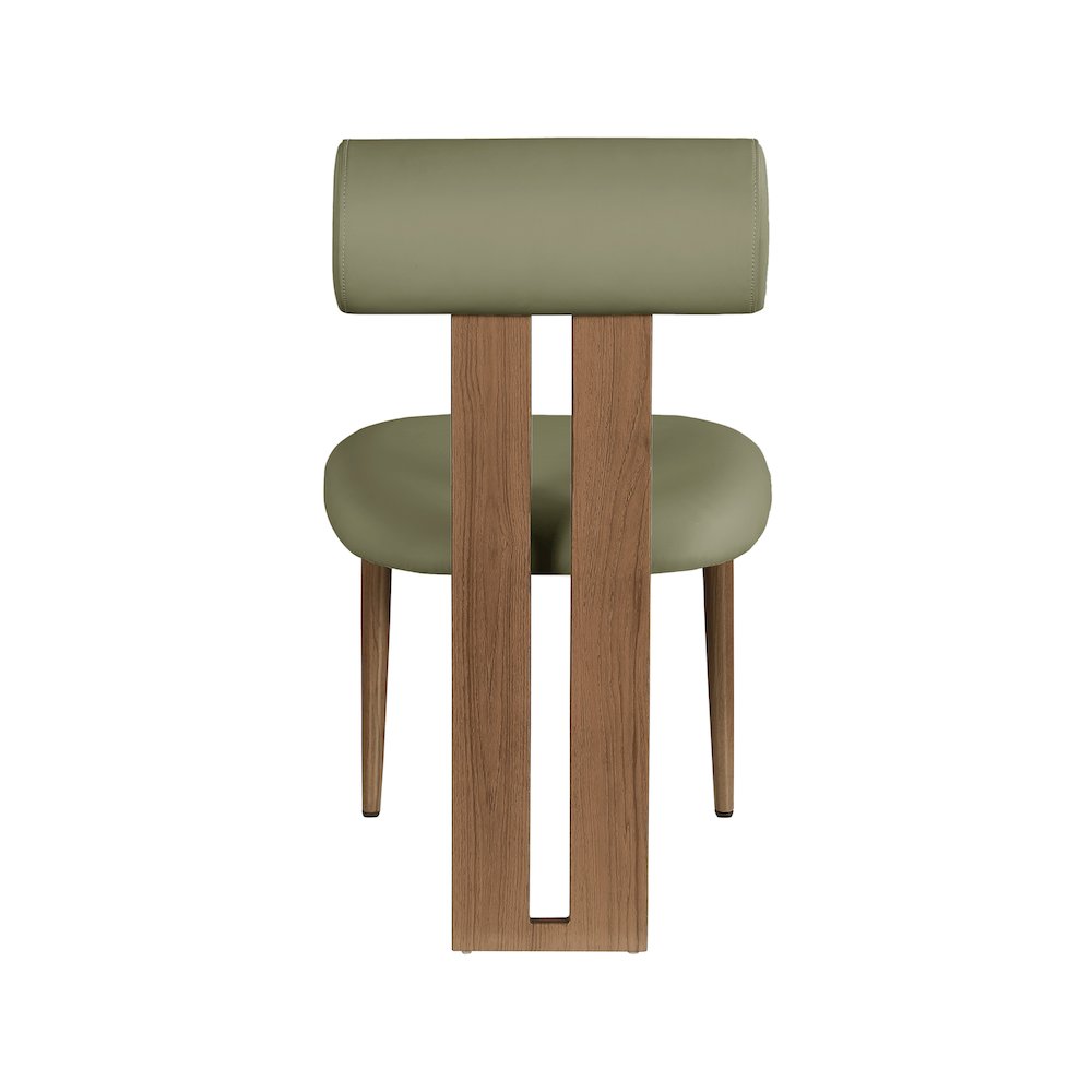 Dario Green Vegan Leather Dining Chair, Set of 2
