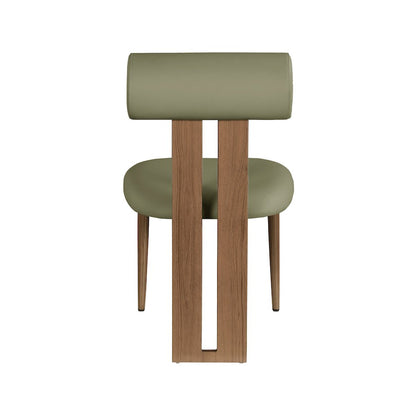 Dario Green Vegan Leather Dining Chair, Set of 2