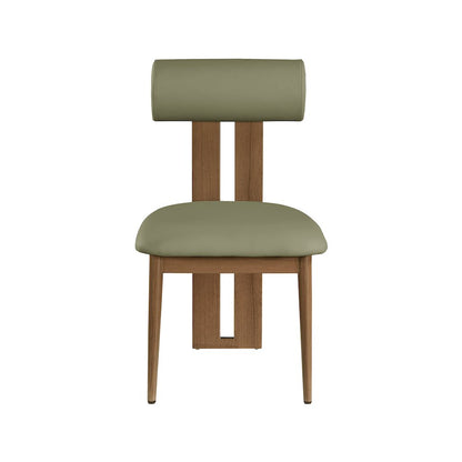 Dario Green Vegan Leather Dining Chair, Set of 2