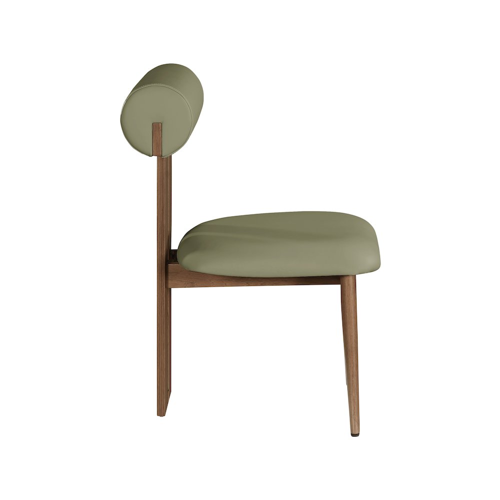 Dario Green Vegan Leather Dining Chair, Set of 2