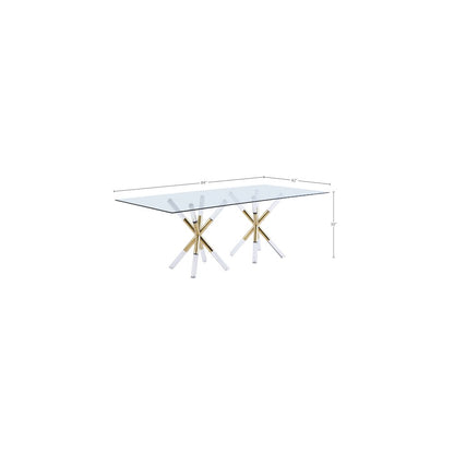 Mercury Acrylic/Gold Dining Table