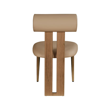 Dario Tan Vegan Leather Dining Chair, Set of 2