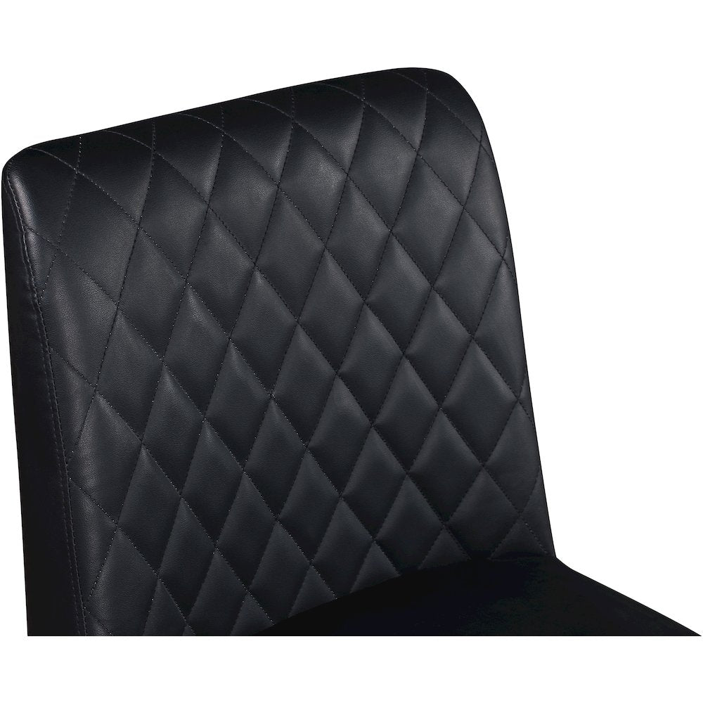 Bryce Black Vegan Leather Dining Chair, Set of 2