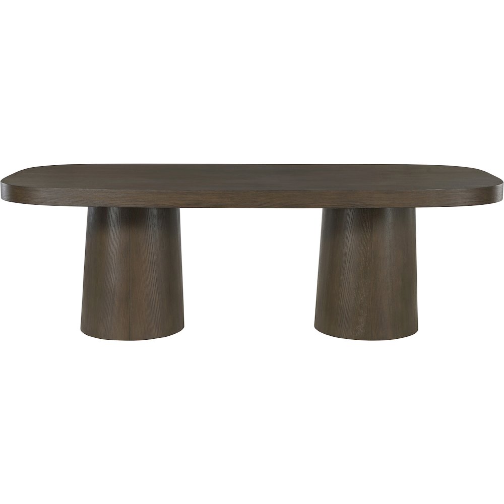 Woodhaven 95.5" Brown Solid Wood And Oak Veneer Dining Table (3 Boxes)