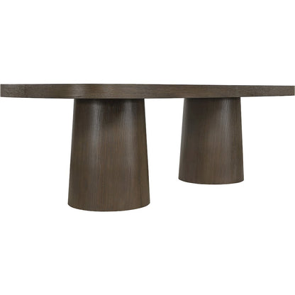 Woodhaven 95.5" Brown Solid Wood And Oak Veneer Dining Table (3 Boxes)