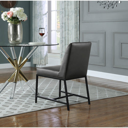 Bryce Grey Vegan Leather Dining Chair, Set of 2