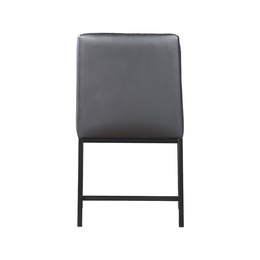 Bryce Grey Vegan Leather Dining Chair, Set of 2