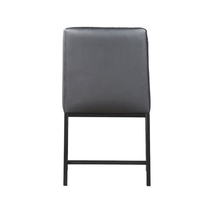 Bryce Grey Vegan Leather Dining Chair, Set of 2