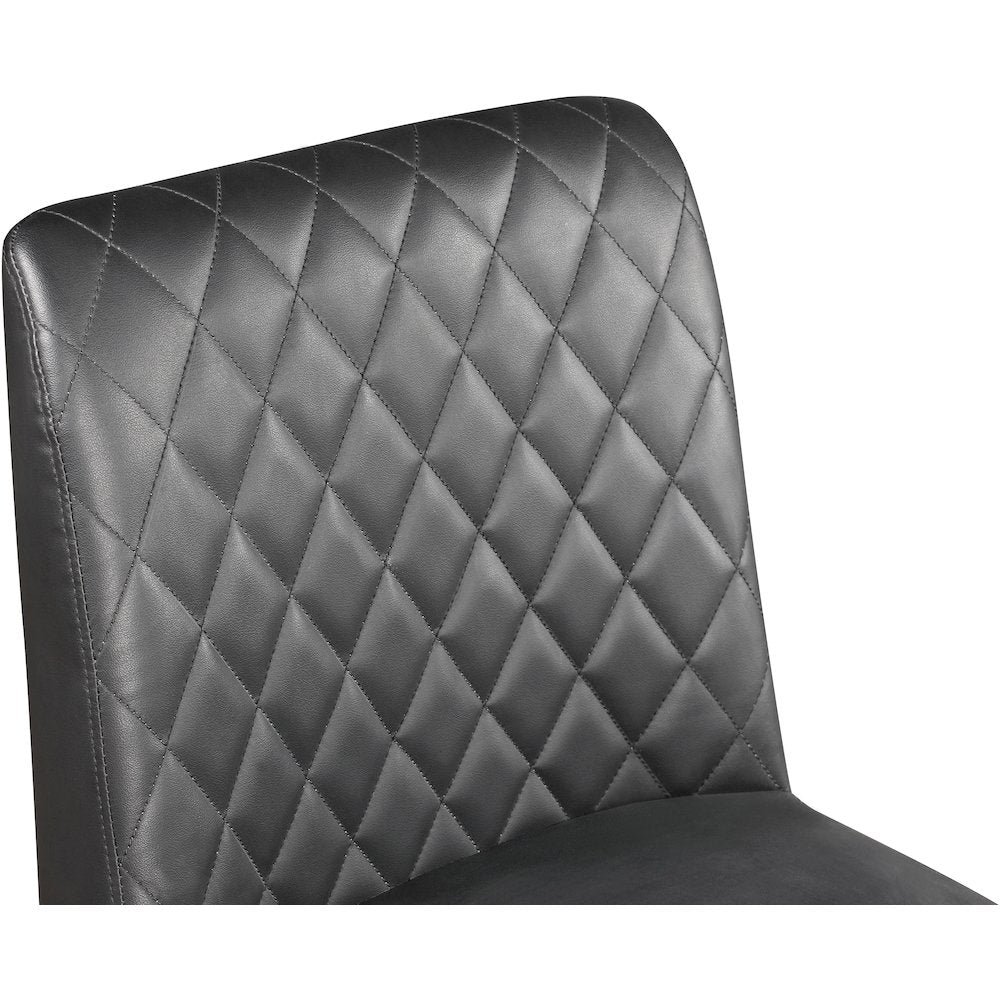 Bryce Grey Vegan Leather Dining Chair, Set of 2