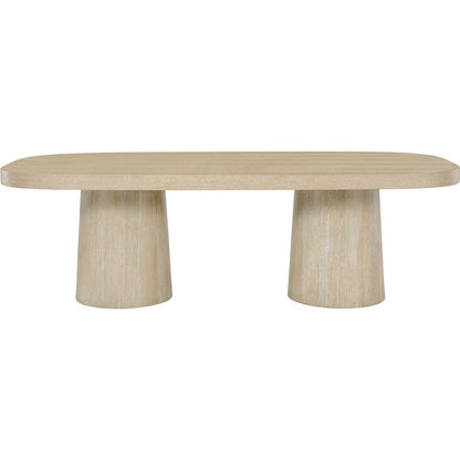 Woodhaven 95.5" Natural Solid Wood And Oak Veneer Dining Table (3 Boxes)