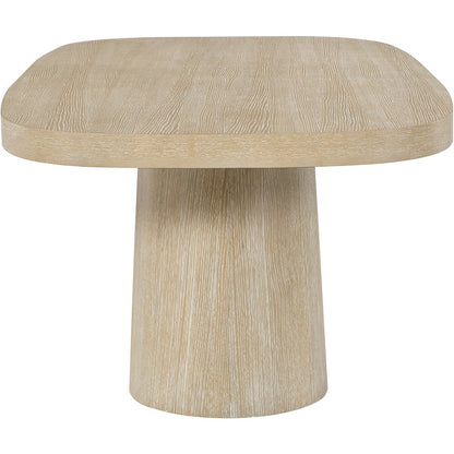 Woodhaven 95.5" Natural Solid Wood And Oak Veneer Dining Table (3 Boxes)