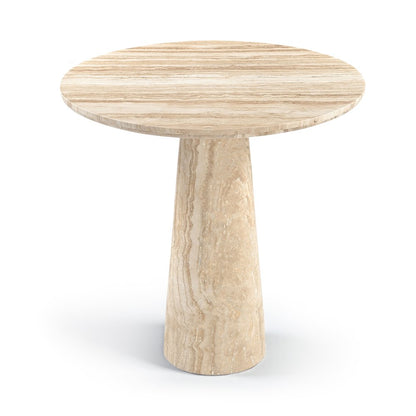 Fontelina 30" Beige Genuine Marble Bistro Dining Table