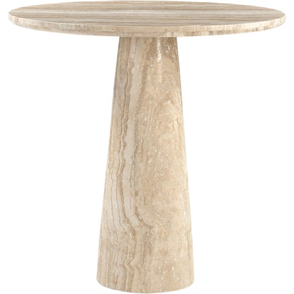 Fontelina 30" Beige Genuine Marble Bistro Dining Table