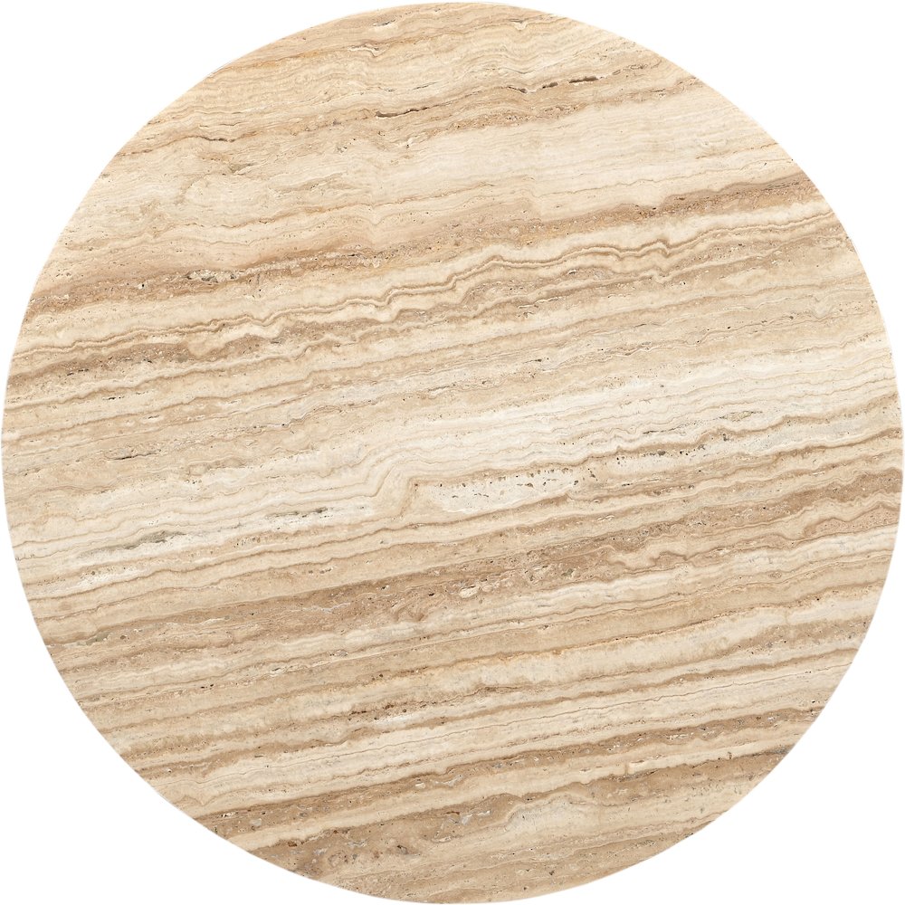 Fontelina 30" Beige Genuine Marble Bistro Dining Table
