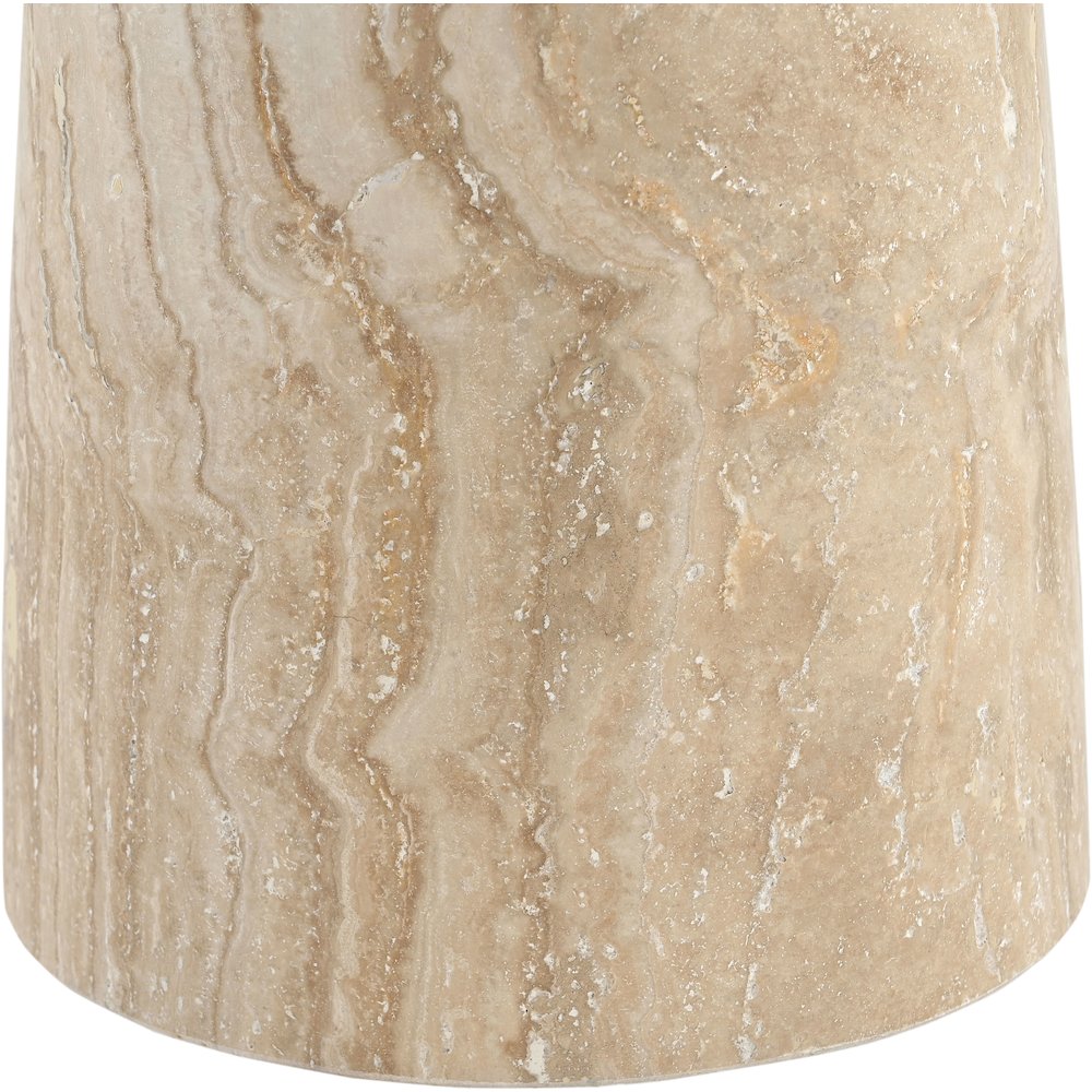 Fontelina 30" Beige Genuine Marble Bistro Dining Table