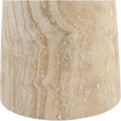 Fontelina 30" Beige Genuine Marble Bistro Dining Table