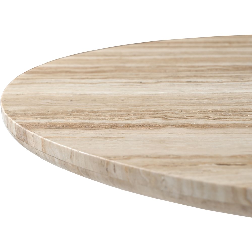 Fontelina 30" Beige Genuine Marble Bistro Dining Table