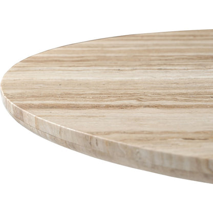 Fontelina 30" Beige Genuine Marble Bistro Dining Table