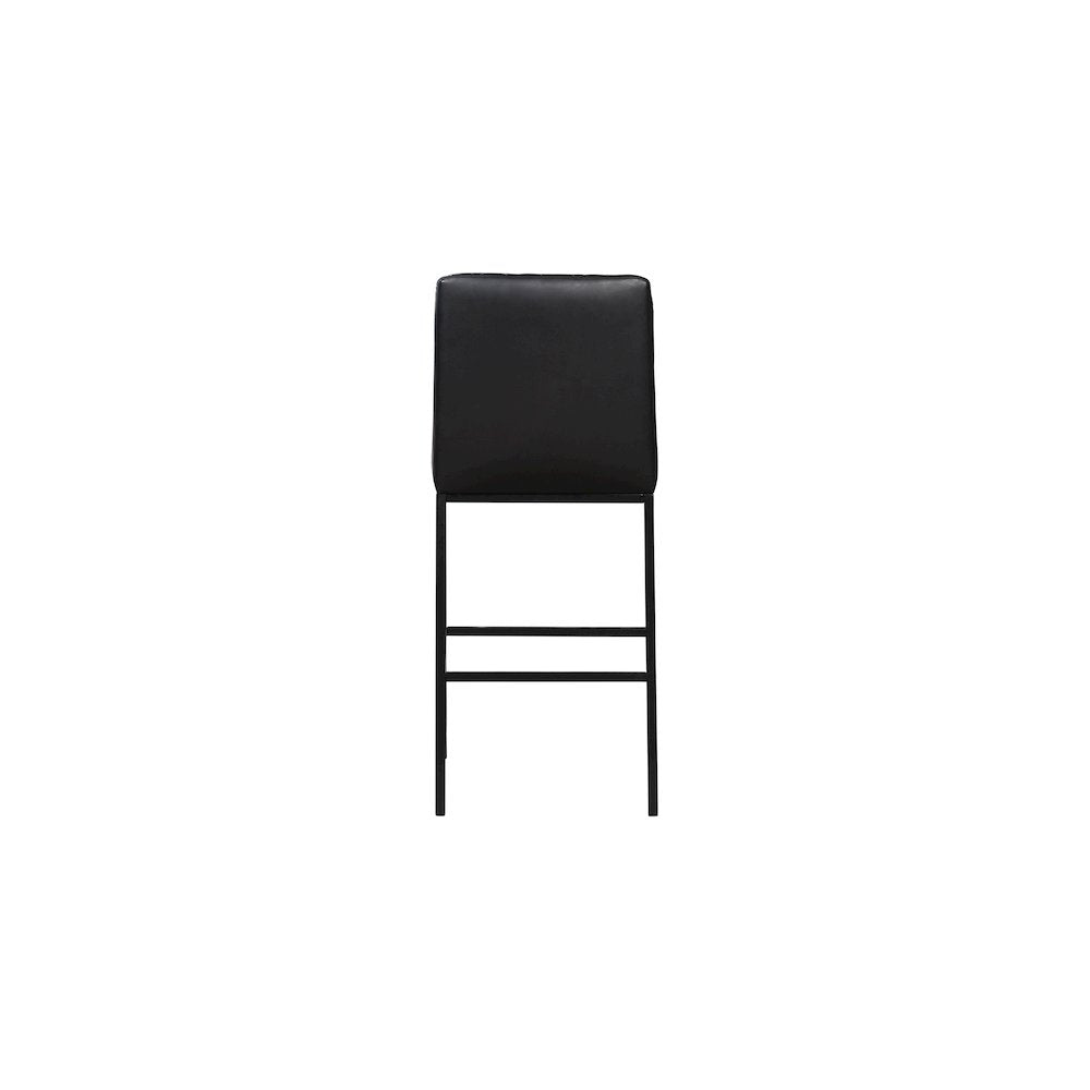 Bryce Black Vegan Leather Stool, Set of 2