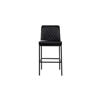 Bryce Black Vegan Leather Stool, Set of 2