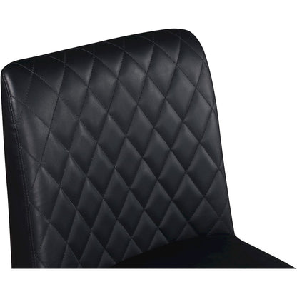 Bryce Black Vegan Leather Stool, Set of 2