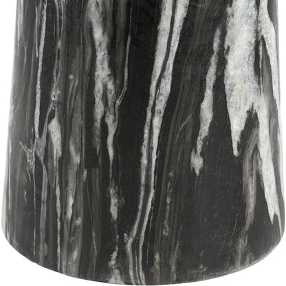 Fontelina 30" Black Genuine Marble Bistro Dining Table
