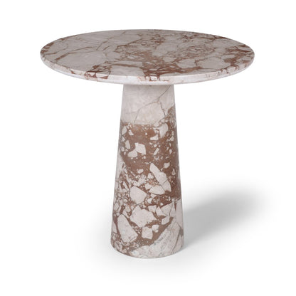 Fontelina 30" Breccia Genuine Marble Bistro Dining Table