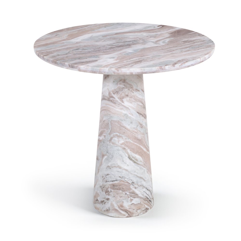 Fontelina 30" Brown Genuine Marble Bistro Dining Table