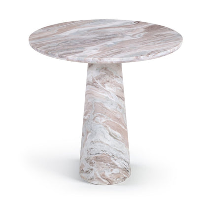 Fontelina 30" Brown Genuine Marble Bistro Dining Table