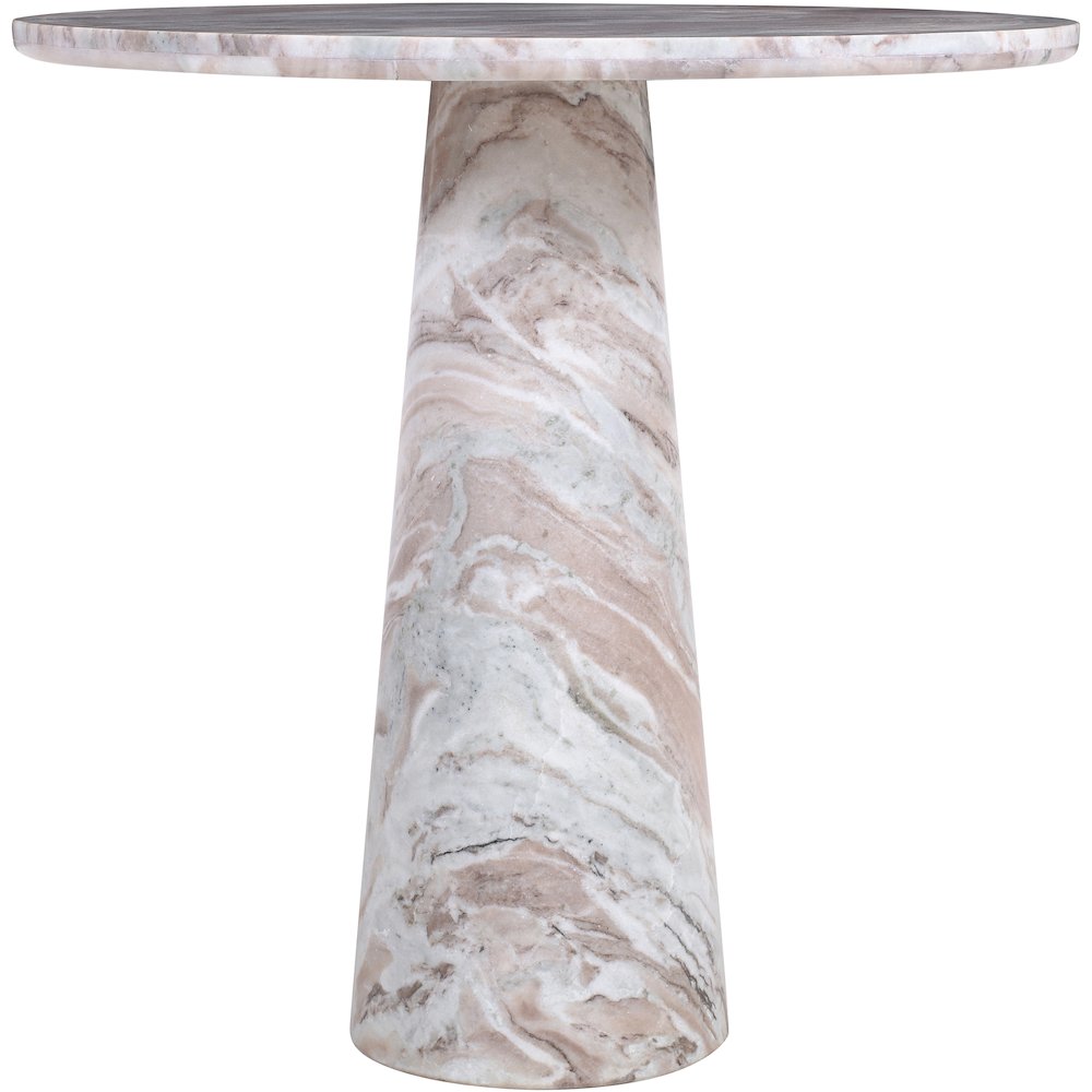 Fontelina 30" Brown Genuine Marble Bistro Dining Table