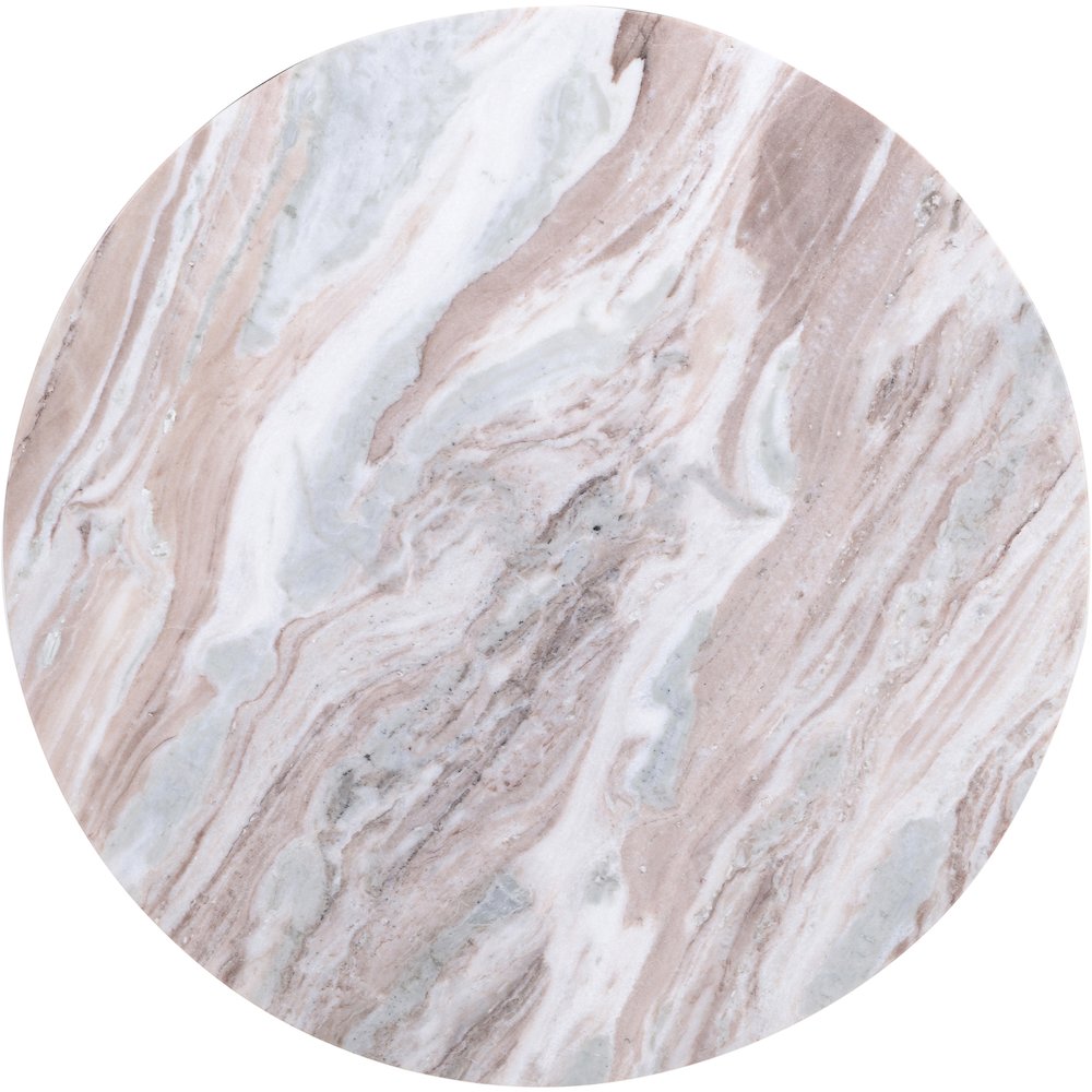 Fontelina 30" Brown Genuine Marble Bistro Dining Table