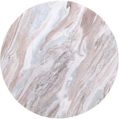 Fontelina 30" Brown Genuine Marble Bistro Dining Table