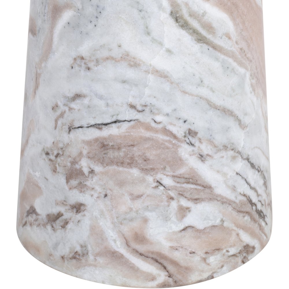 Fontelina 30" Brown Genuine Marble Bistro Dining Table