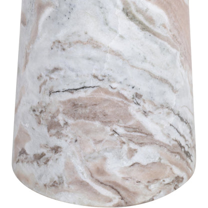Fontelina 30" Brown Genuine Marble Bistro Dining Table