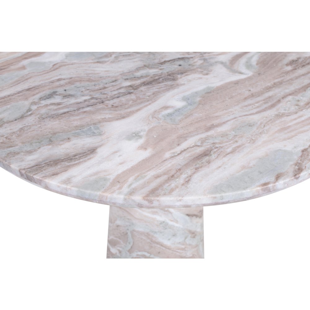 Fontelina 30" Brown Genuine Marble Bistro Dining Table