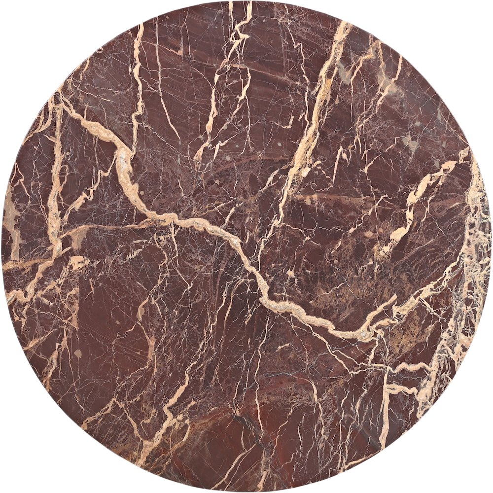 Fontelina 30" Cherry Genuine Marble Bistro Dining Table