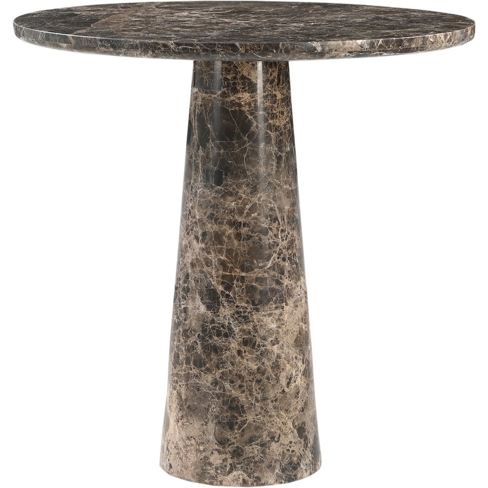 Fontelina 30" Emperador Genuine Marble Bistro Dining Table