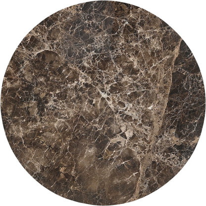Fontelina 30" Emperador Genuine Marble Bistro Dining Table