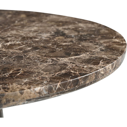 Fontelina 30" Emperador Genuine Marble Bistro Dining Table