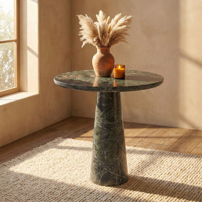 Fontelina 30" Green Genuine Marble Bistro Dining Table