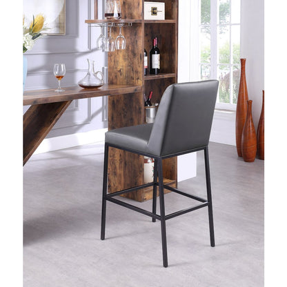 Bryce Grey Vegan Leather Stool, Set of 2
