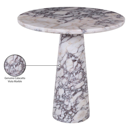 Fontelina 30" Viola Genuine Marble Bistro Dining Table