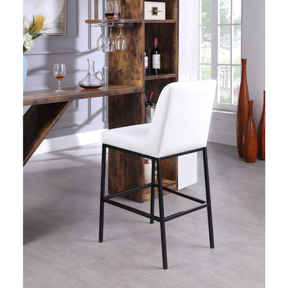 Bryce White Vegan Leather Stool, Set of 2