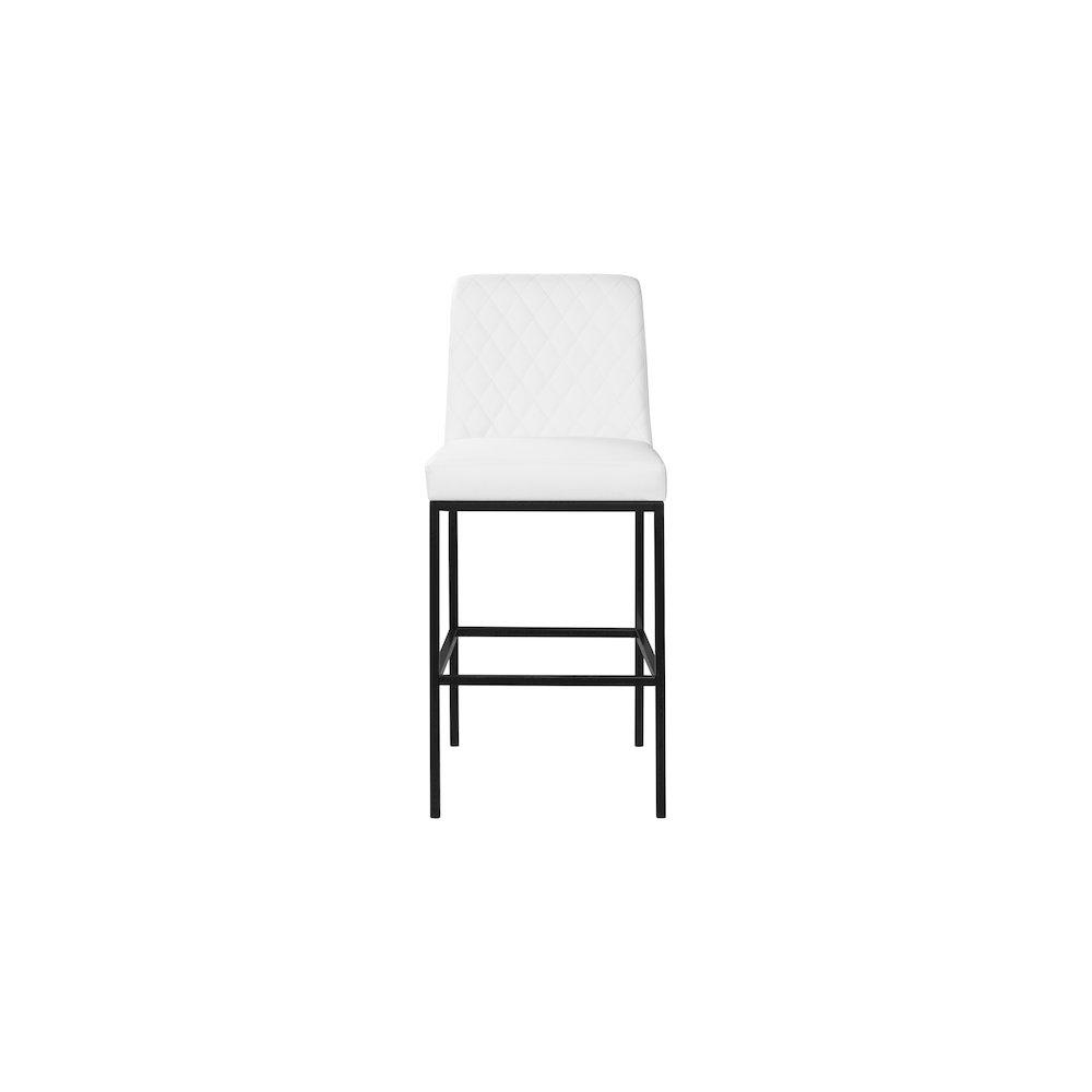 Bryce White Vegan Leather Stool, Set of 2