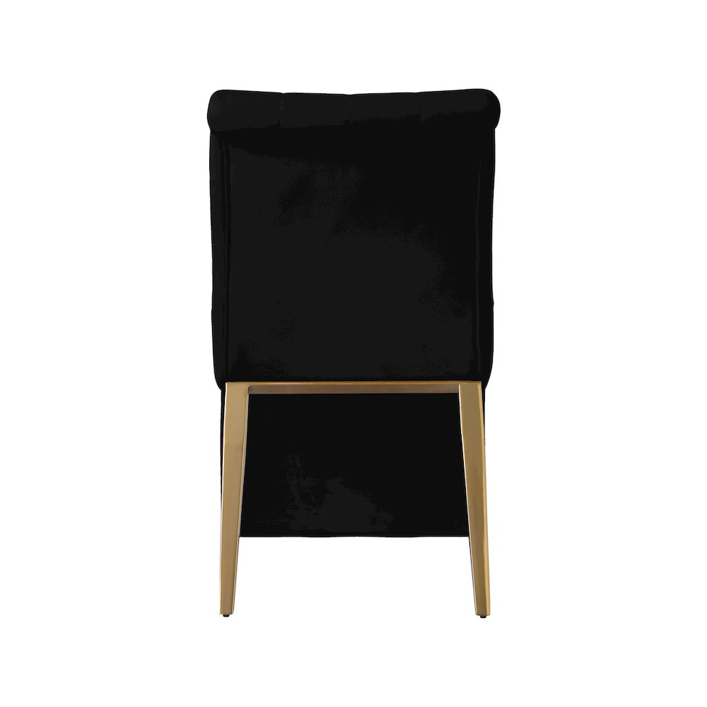 Curve Black Velvet Dining Chair, Set of 2